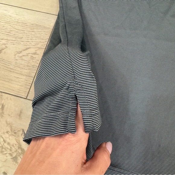 Callaway Men's Fine Line Stripe Gray Polo Shirt Short Sleeve - Picture 6 of 12